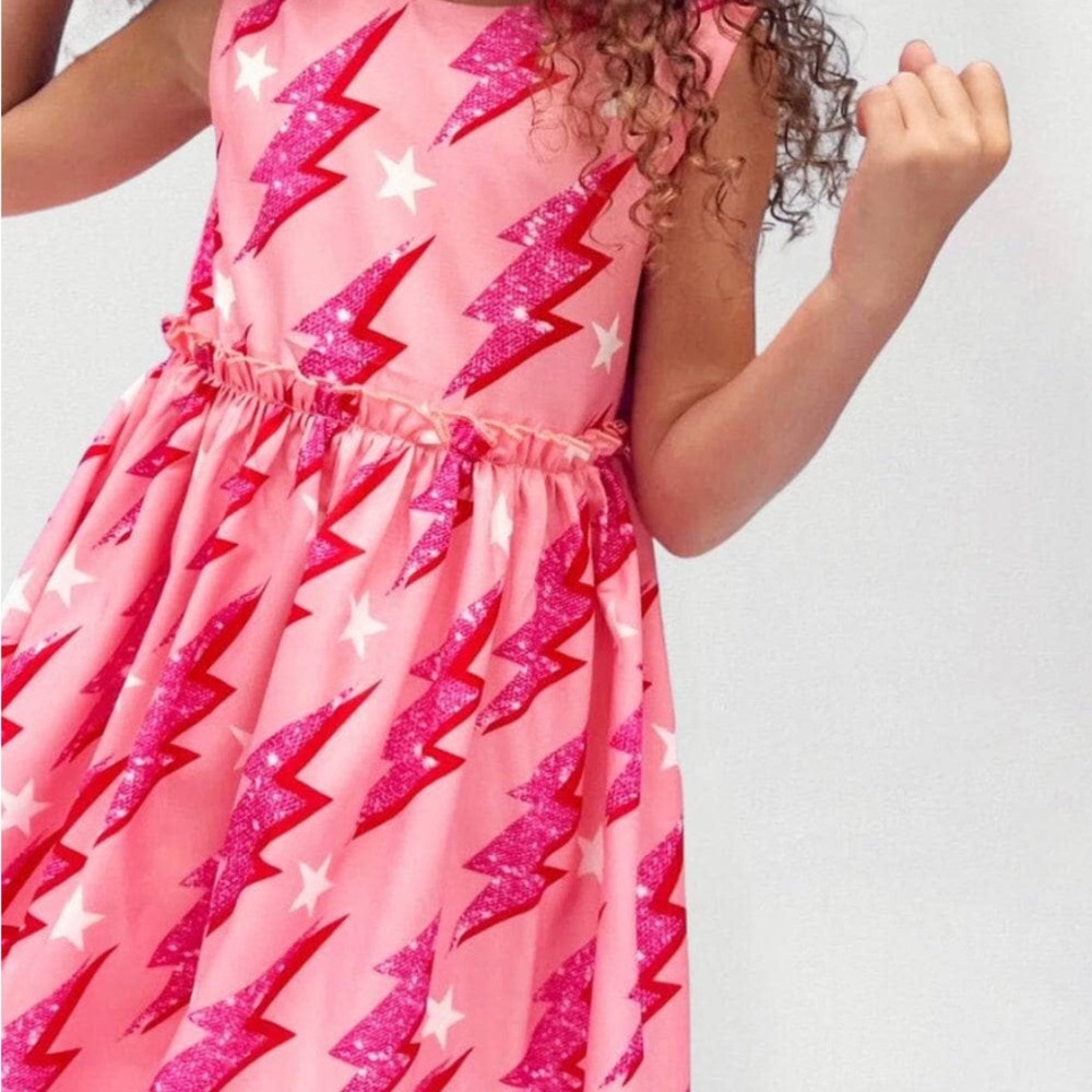 TWINKLING LIGHTNING BOLT DRESS